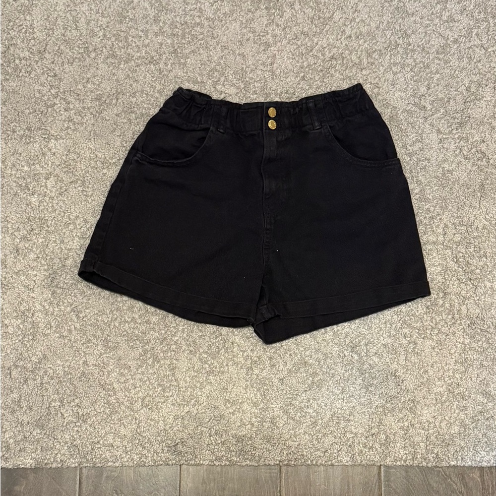H&M Black High Waist Shorts